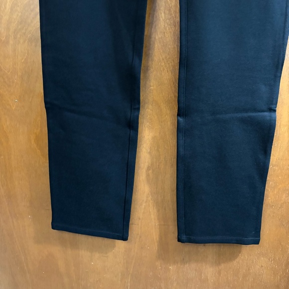 Quince Black Ultra Stretch Ponte Straight Leg 4 Pocket Pants NWT Small TALL Work - Picture 10 of 16